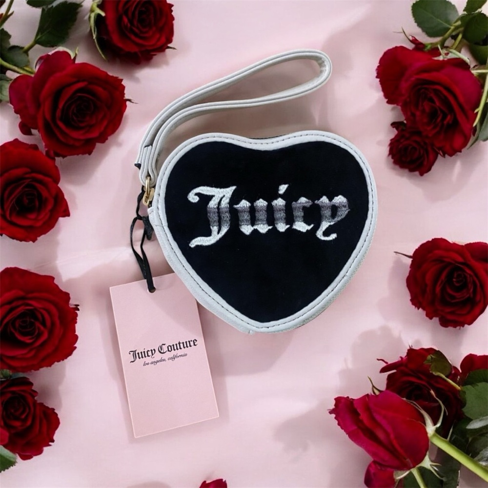 Juicy Couture Black Heart Wristlet